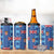 Fiji Masi Tapa 4 in 1 Can Cooler Tumbler Coat Of Arms - Polynesian Pride