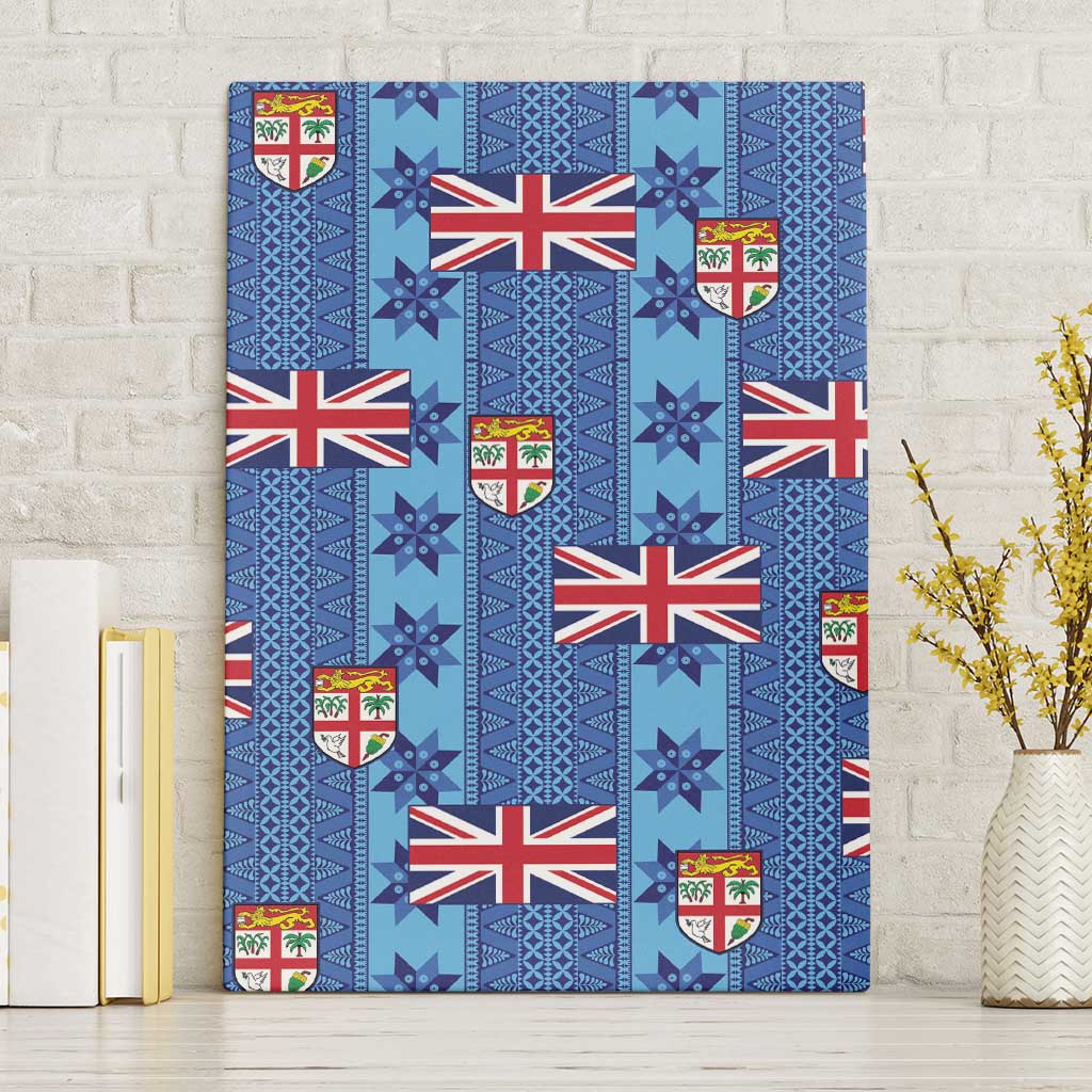 Fiji Masi Tapa Canvas Wall Art Coat Of Arms - Polynesian Pride