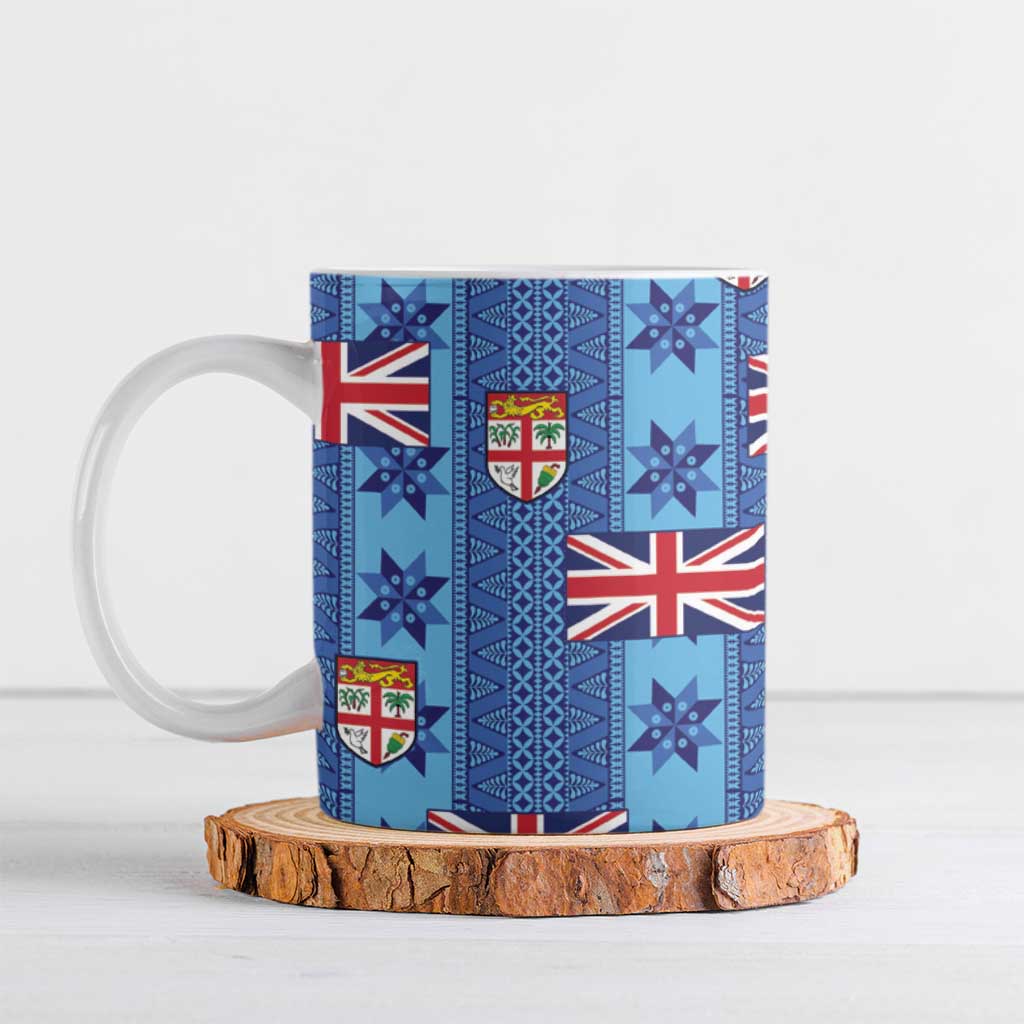 Fiji Masi Tapa Ceramic Mug Coat Of Arms - Polynesian Pride