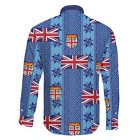 Fiji Masi Tapa Family Matching Off The Shoulder Long Sleeve Dress and Hawaiian Shirt Coat Of Arms - Polynesian Pride