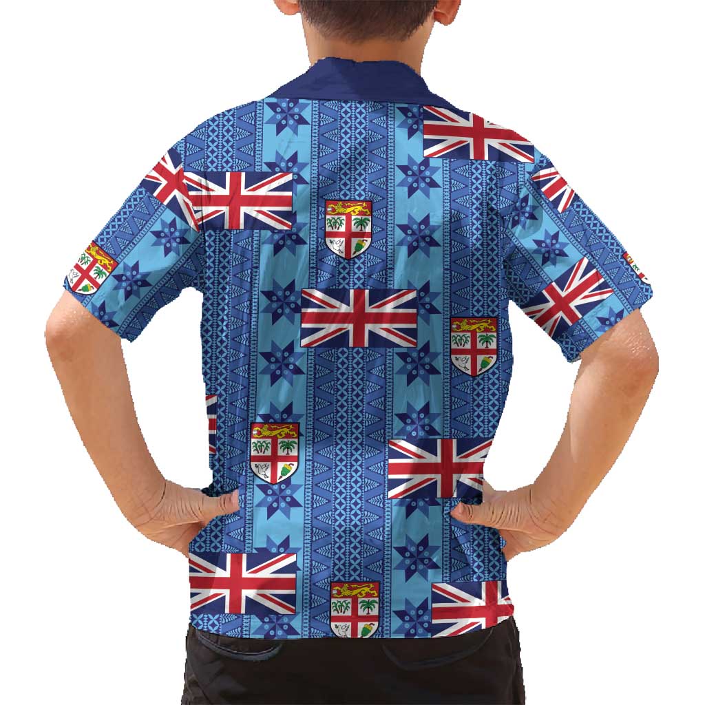 Fiji Masi Tapa Family Matching Puletasi and Hawaiian Shirt Coat Of Arms LT05 - Polynesian Pride