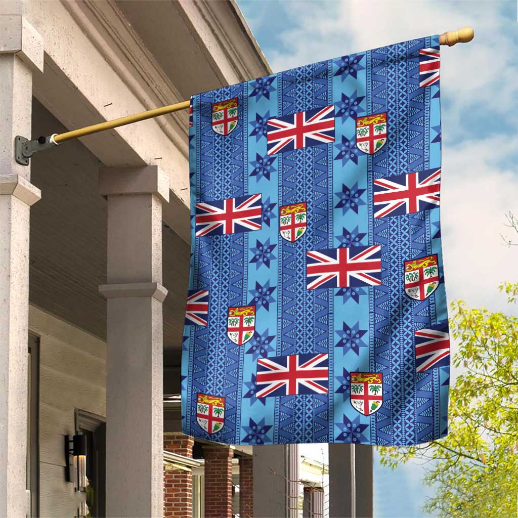 Fiji Masi Tapa Garden Flag Coat Of Arms - Polynesian Pride