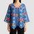 Fiji Masi Tapa Kimono Sleeve Blouse Coat Of Arms - Polynesian Pride