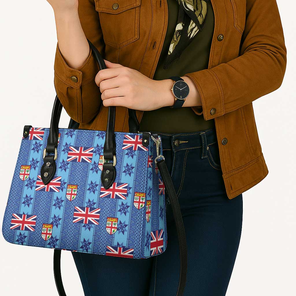 Fiji Masi Tapa Leather Bag Coat Of Arms - Polynesian Pride