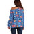 Fiji Masi Tapa Off Shoulder Sweater Coat Of Arms - Polynesian Pride