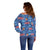Fiji Masi Tapa Off Shoulder Sweater Coat Of Arms - Polynesian Pride