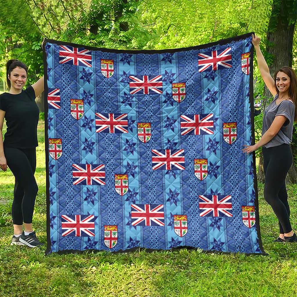 Fiji Masi Tapa Quilt Coat Of Arms - Polynesian Pride