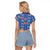 Fiji Masi Tapa Raglan Cropped T Shirt Coat Of Arms - Polynesian Pride