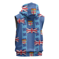 Fiji Masi Tapa Sleeveless Hoodie Coat Of Arms - Polynesian Pride