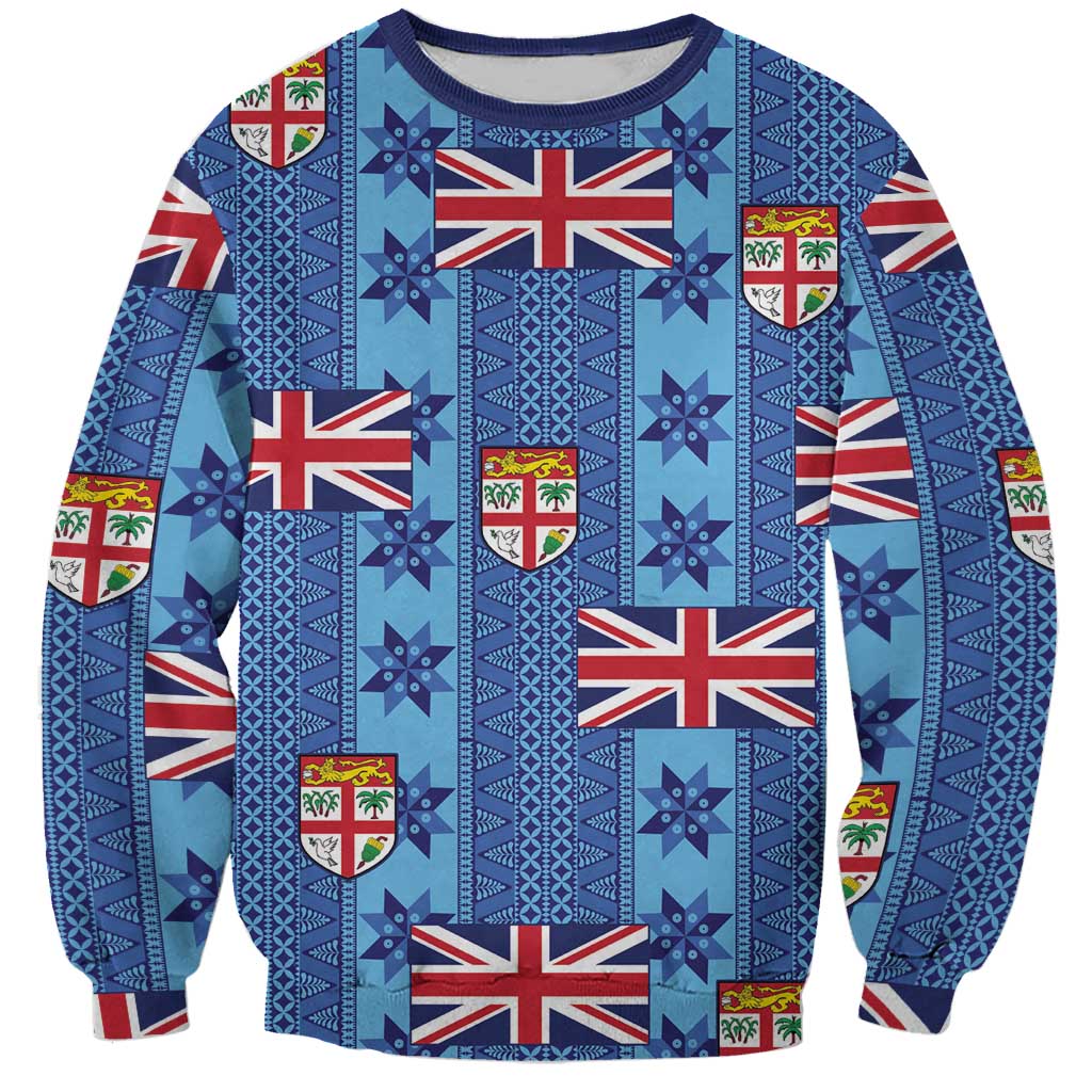 Fiji Masi Tapa Sweatshirt Coat Of Arms - Polynesian Pride