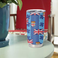 Fiji Masi Tapa Tumbler Cup Coat Of Arms - Polynesian Pride
