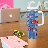 Fiji Masi Tapa Tumbler With Handle Coat Of Arms - Polynesian Pride