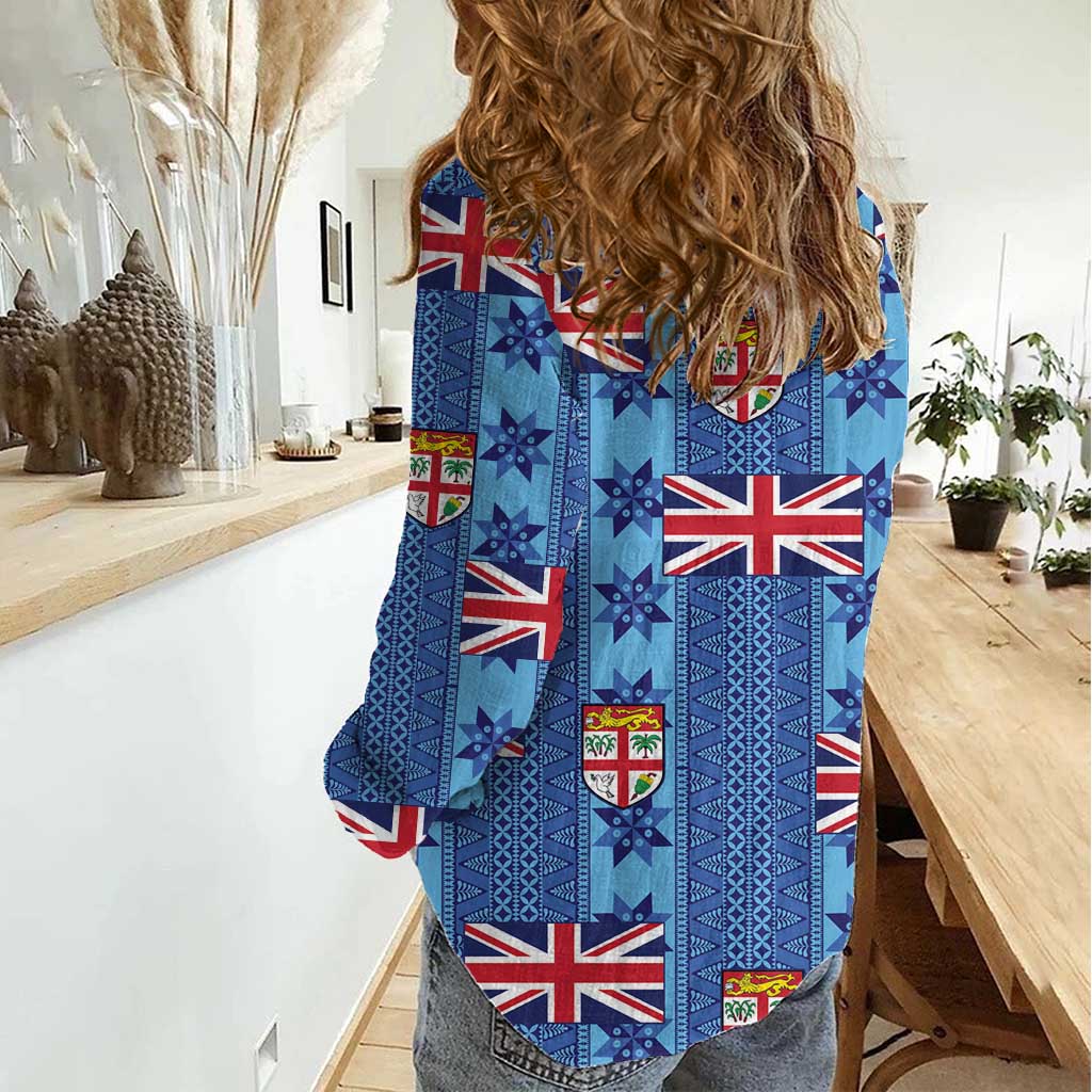 Fiji Masi Tapa Women Casual Shirt Coat Of Arms - Polynesian Pride