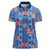 Fiji Masi Tapa Women Polo Shirt Coat Of Arms - Polynesian Pride
