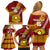 Custom Vavau High School Family Matching Off Shoulder Short Dress and Hawaiian Shirt Tongan Kupesi Pattern LT05 - Polynesian Pride