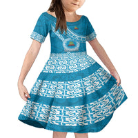 custom-lavengamalie-college-kid-short-sleeve-dress-tongan-kupesi-pattern
