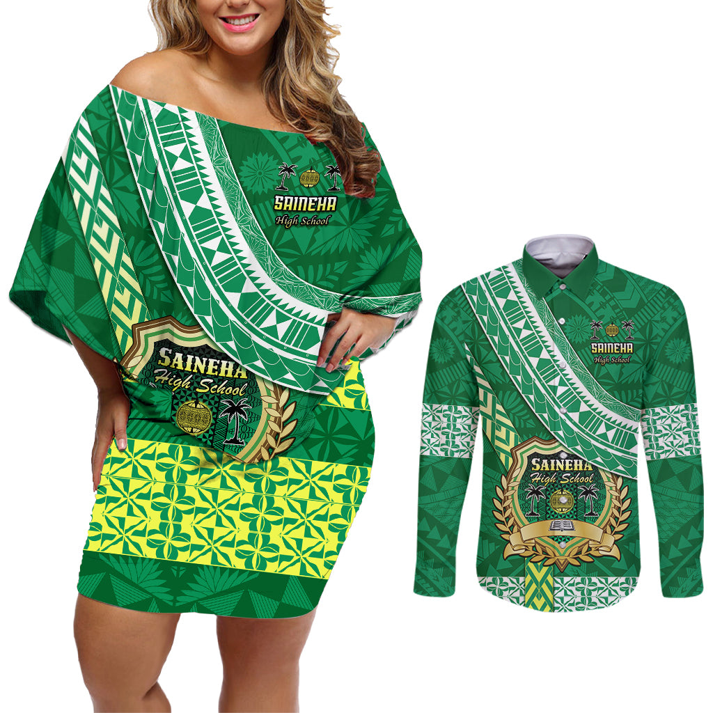 custom-saineha-high-school-couples-matching-off-shoulder-short-dress-and-long-sleeve-button-shirts-tongan-kupesi-pattern