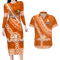 custom-tailulu-college-couples-matching-long-sleeve-bodycon-dress-and-hawaiian-shirt-tongan-kupesi-pattern