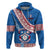 Custom Apifoou College Hoodie Tongan Kupesi Pattern LT05 Pullover Hoodie Blue - Polynesian Pride