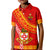 Custom Kolisi Tonga Kid Polo Shirt Tongan Kupesi Pattern LT05 Kid Red - Polynesian Pride