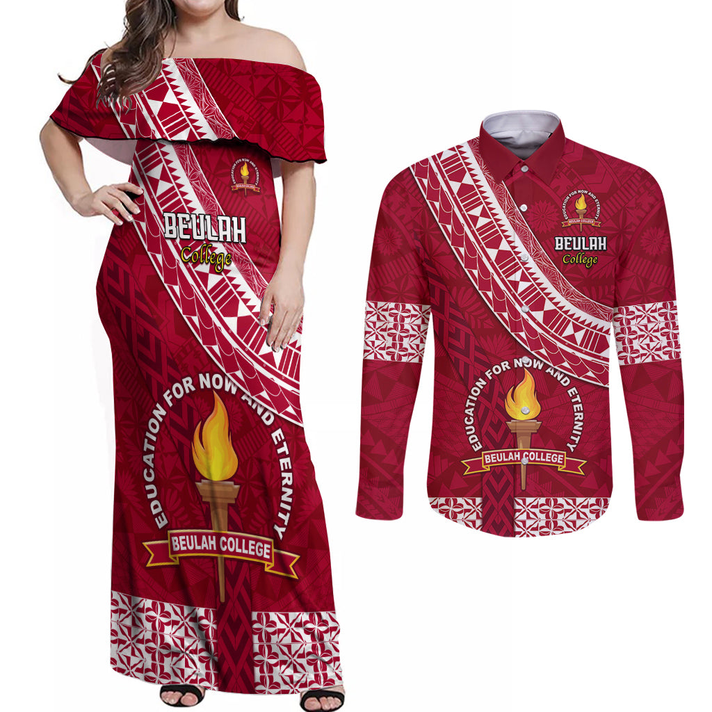 custom-beulah-college-couples-matching-off-shoulder-maxi-dress-and-long-sleeve-button-shirts-tongan-kupesi-pattern