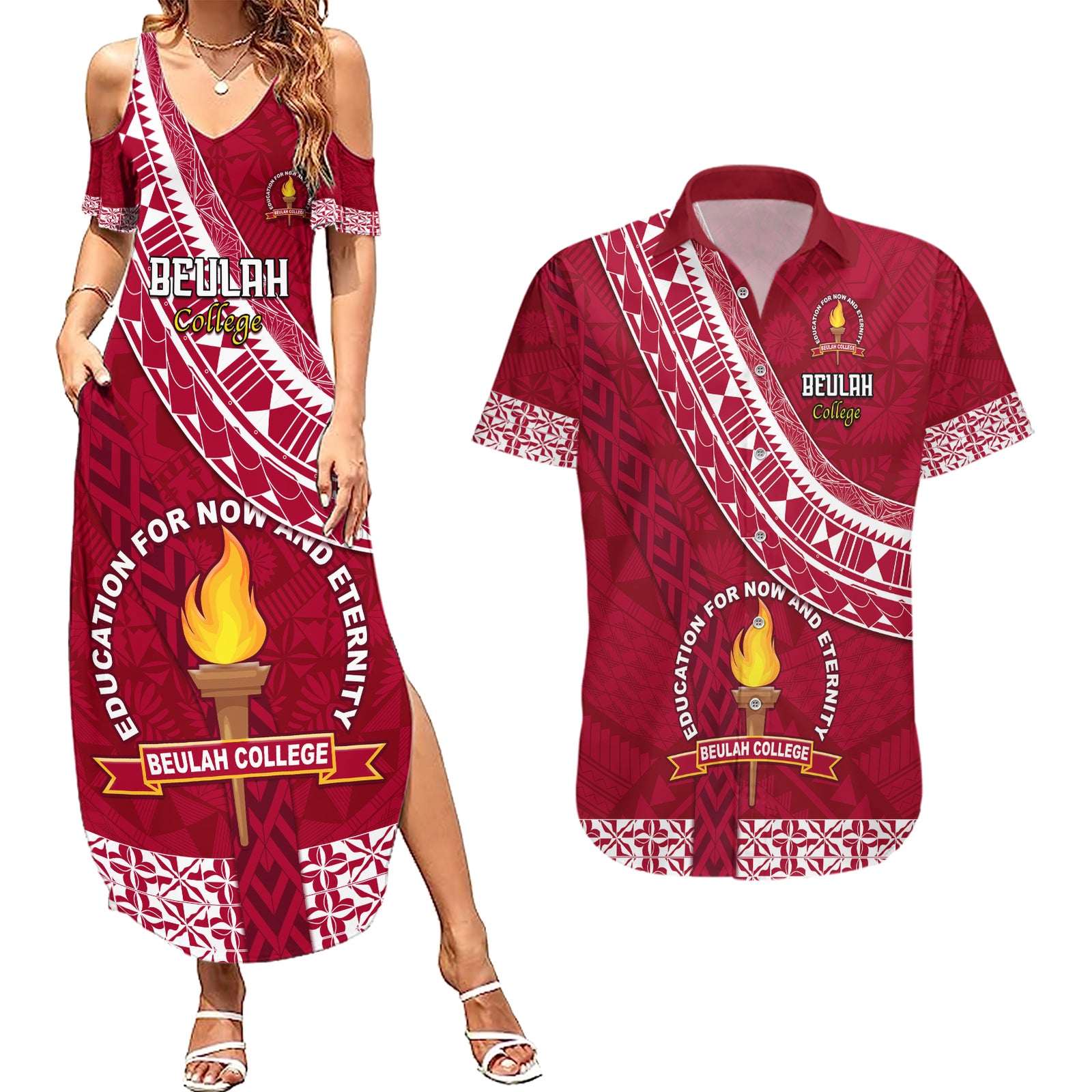custom-beulah-college-couples-matching-summer-maxi-dress-and-hawaiian-shirt-tongan-kupesi-pattern