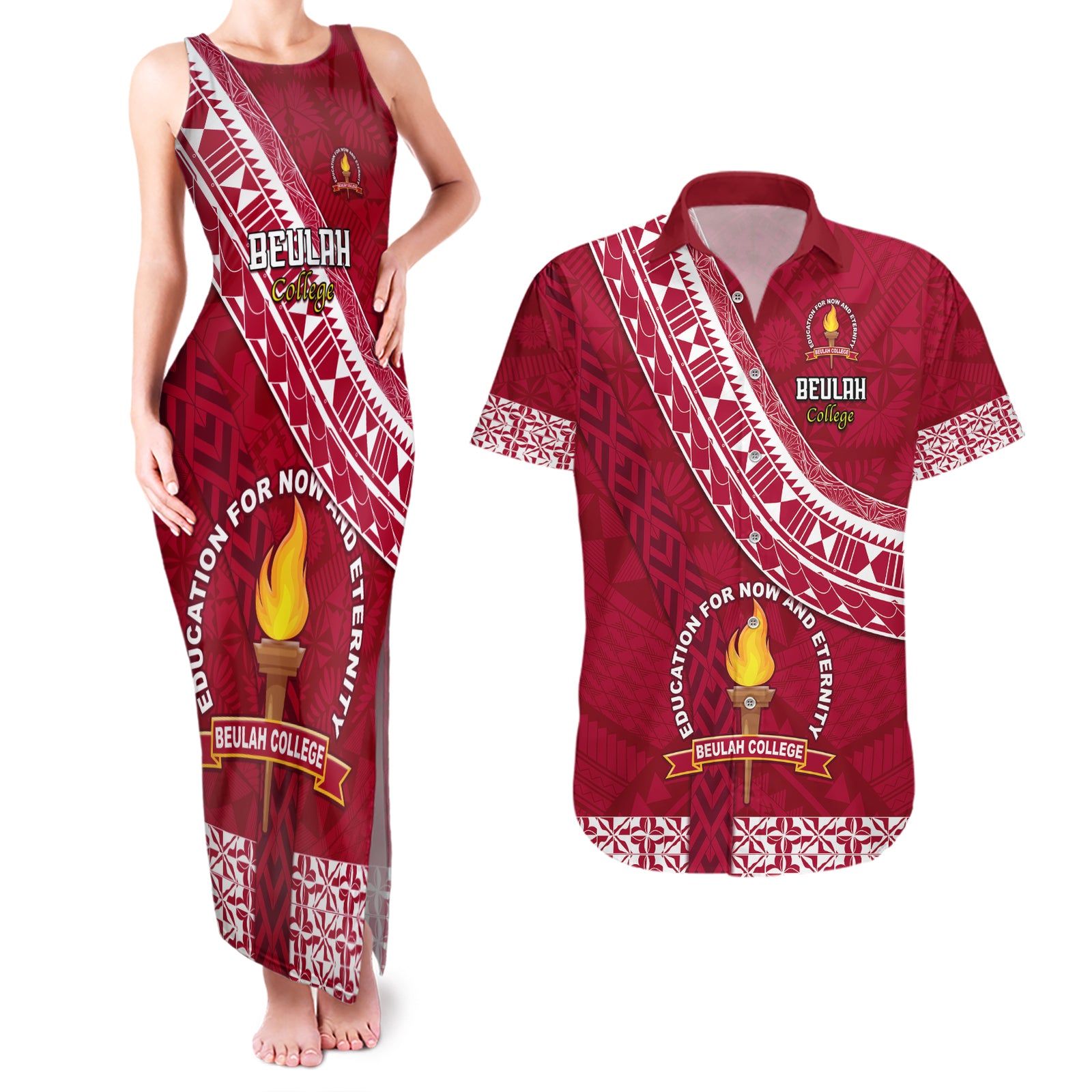 custom-beulah-college-couples-matching-tank-maxi-dress-and-hawaiian-shirt-tongan-kupesi-pattern