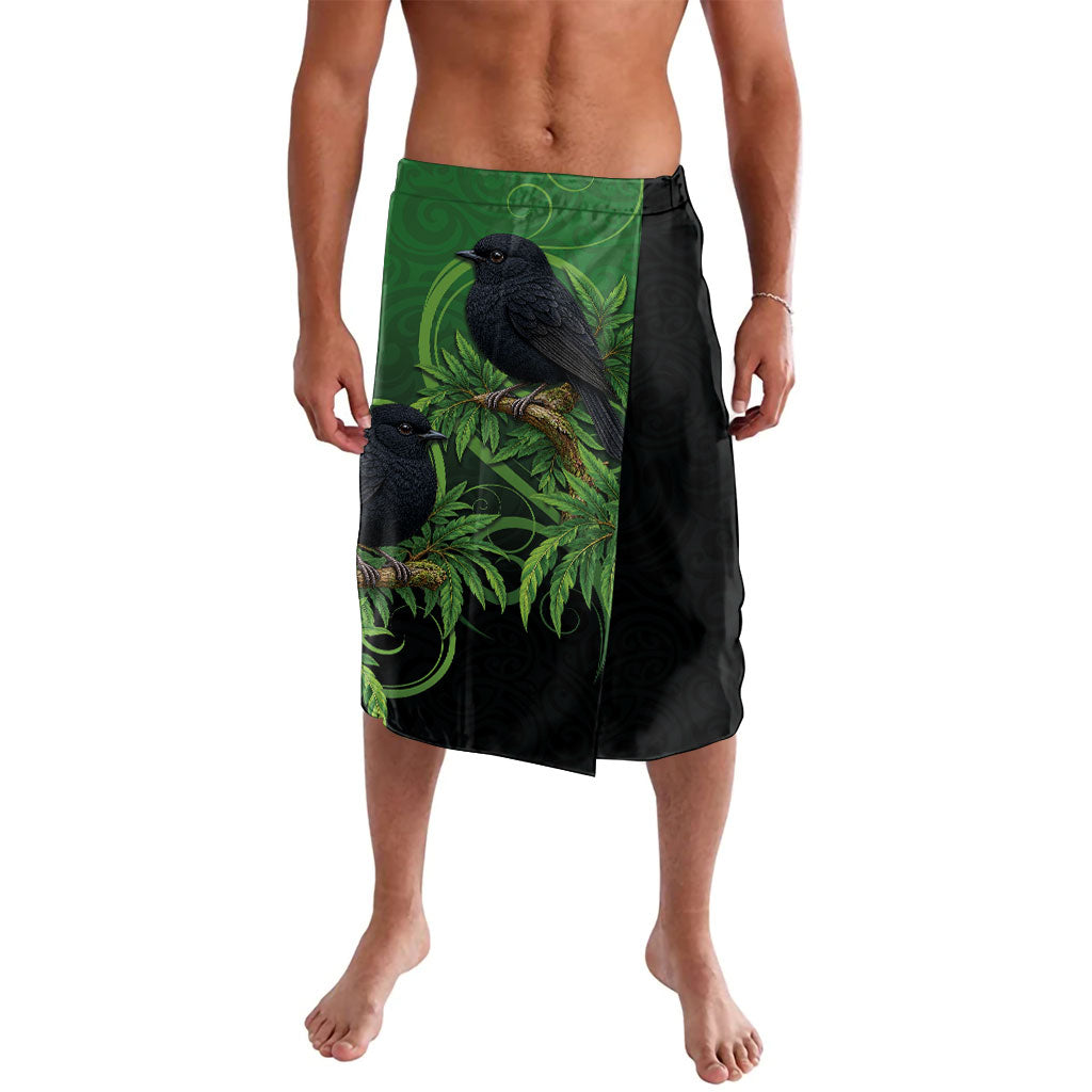 New Zealand Black Robin Lavalava Karure Maori Koru Art Tattoo LT05 Green - Polynesian Pride