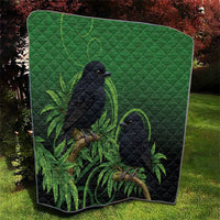 New Zealand Black Robin Quilt Karure Maori Koru Art Tattoo LT05 - Polynesian Pride