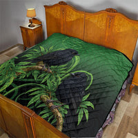 New Zealand Black Robin Quilt Karure Maori Koru Art Tattoo LT05 - Polynesian Pride