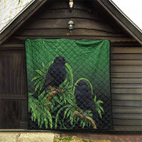 New Zealand Black Robin Quilt Karure Maori Koru Art Tattoo LT05 - Polynesian Pride