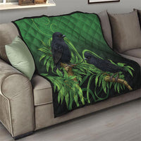 New Zealand Black Robin Quilt Karure Maori Koru Art Tattoo LT05 - Polynesian Pride