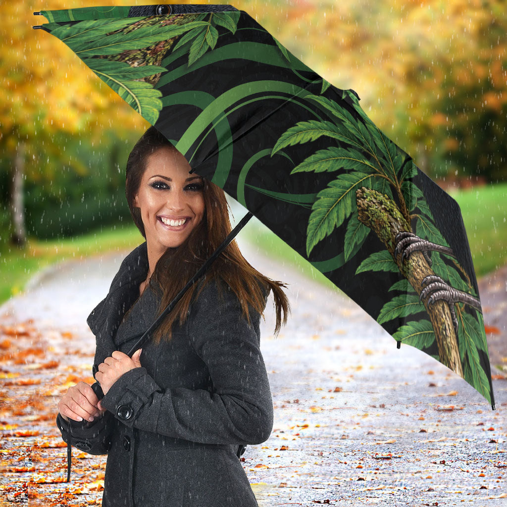 New Zealand Black Robin Umbrella Karure Maori Koru Art Tattoo LT05 - Polynesian Pride