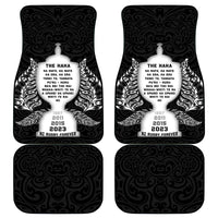 New Zealand Rugby Car Mats The Haka With Champions Cup LT05 Black - Polynesian Pride