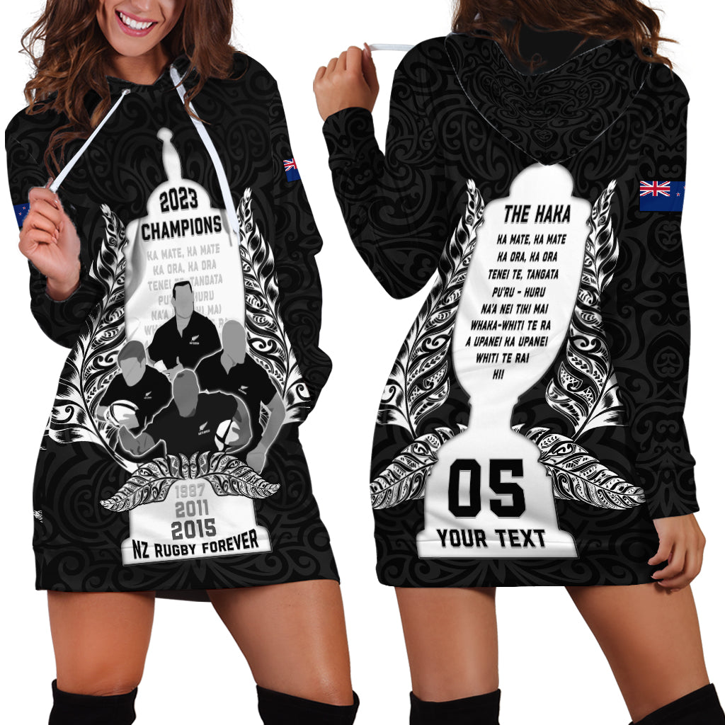 Custom New Zealand Rugby Hoodie Dress The Haka With Champions Cup LT05 - Polynesian Pride