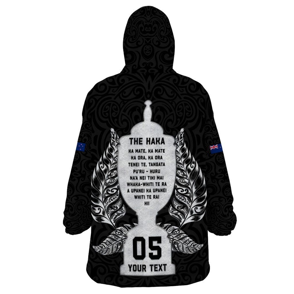 Custom New Zealand Rugby Wearable Blanket Hoodie The Haka With Champions Cup LT05 - Polynesian Pride