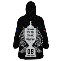 Custom New Zealand Rugby Wearable Blanket Hoodie The Haka With Champions Cup LT05 - Polynesian Pride