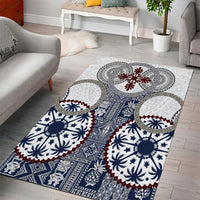 Hawaii Area Rug Barkcloth Pattern Vintage Style LT05 - Polynesian Pride