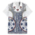 Hawaii Family Matching Puletasi and Hawaiian Shirt Barkcloth Pattern Vintage Style LT05 Dad's Shirt - Short Sleeve Blue - Polynesian Pride