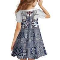 Hawaii Family Matching Summer Maxi Dress and Hawaiian Shirt Barkcloth Pattern Vintage Style LT05 - Polynesian Pride