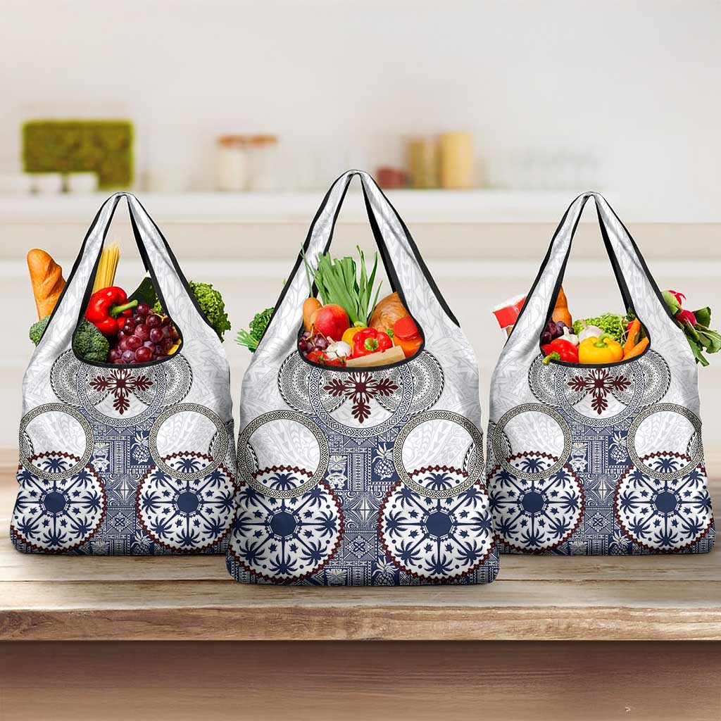 Hawaii Grocery Bag Barkcloth Pattern Vintage Style