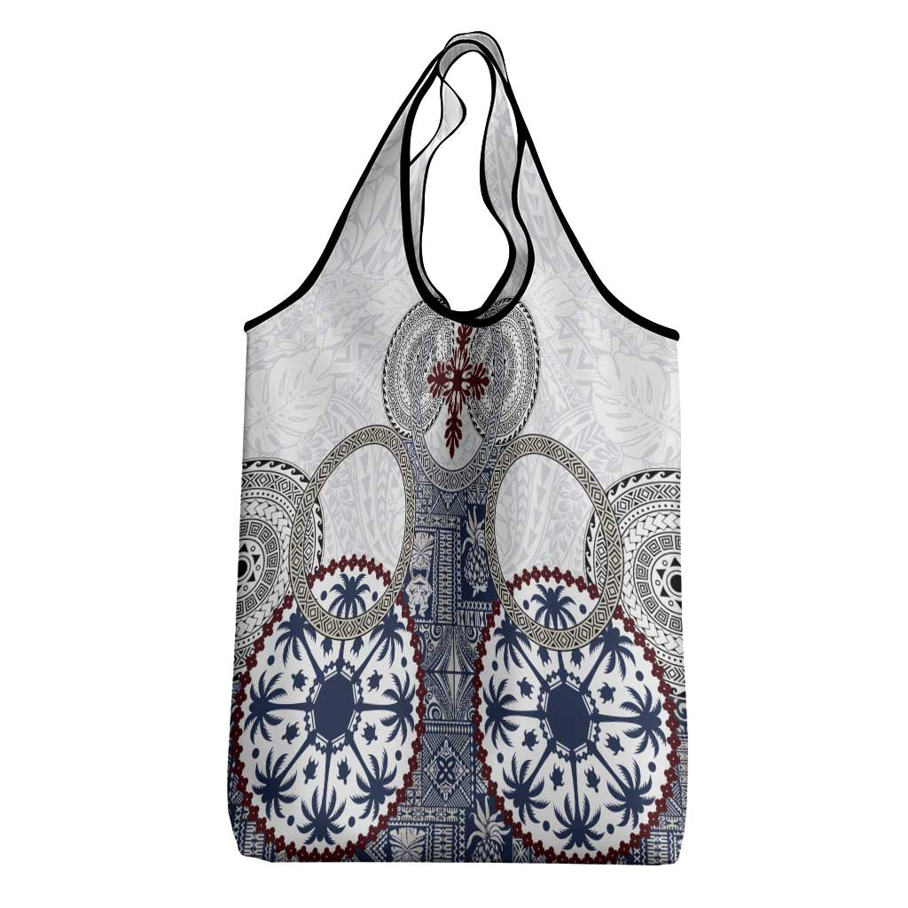 Hawaii Grocery Bag Barkcloth Pattern Vintage Style