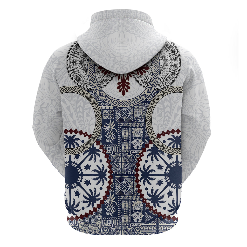 Hawaii Hoodie Barkcloth Pattern Vintage Style LT05 - Polynesian Pride