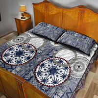 Hawaii Quilt Bed Set Barkcloth Pattern Vintage Style LT05 - Polynesian Pride