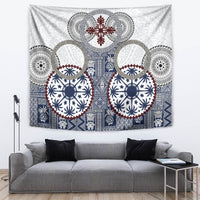 Hawaii Tapestry Barkcloth Pattern Vintage Style LT05 - Polynesian Pride