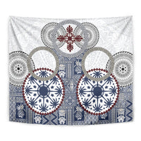 Hawaii Tapestry Barkcloth Pattern Vintage Style LT05 - Polynesian Pride