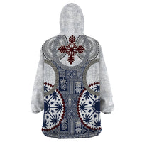 Hawaii Wearable Blanket Hoodie Barkcloth Pattern Vintage Style LT05 - Polynesian Pride