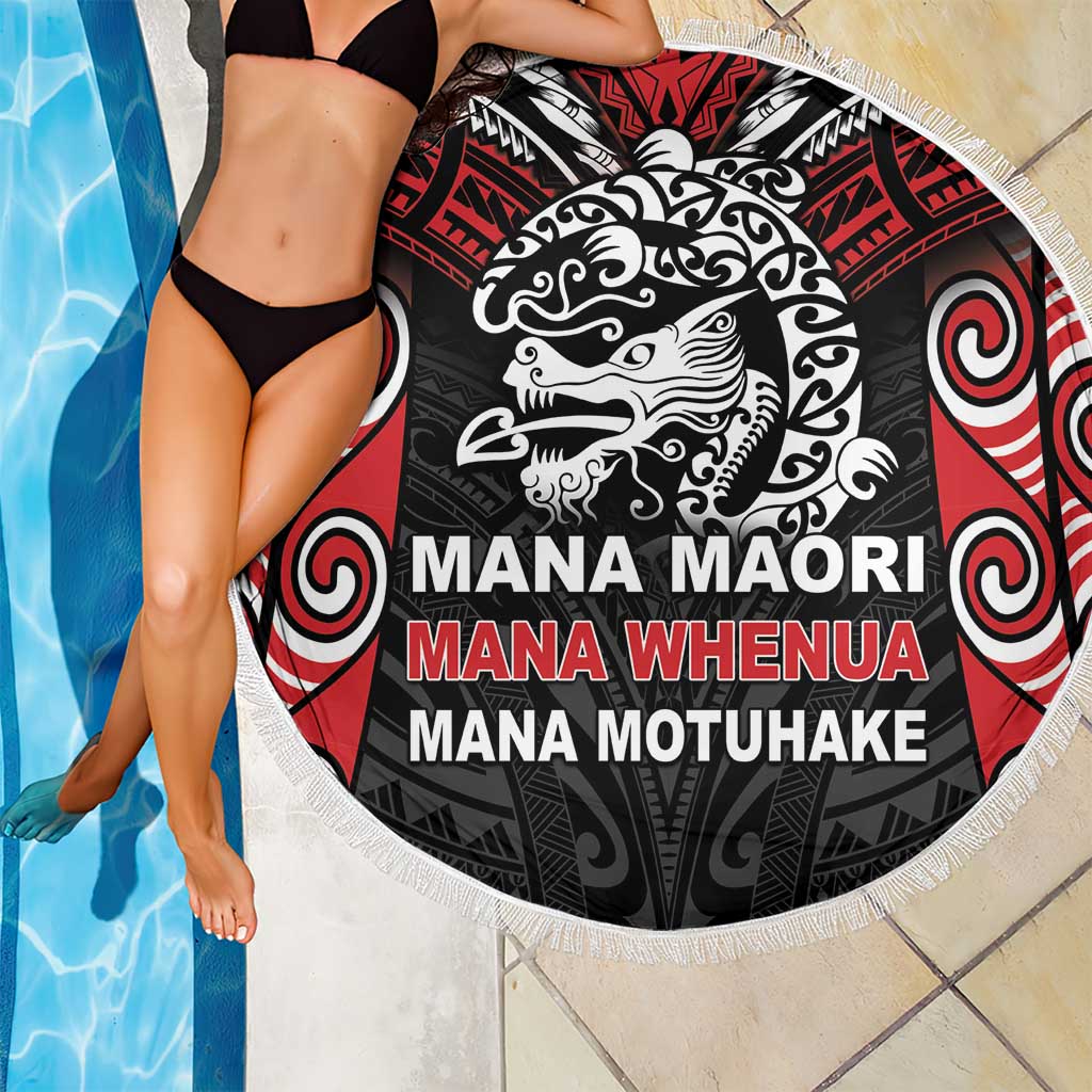 Aotearoa Mana Maori Beach Blanket Toitu Te Tiriti