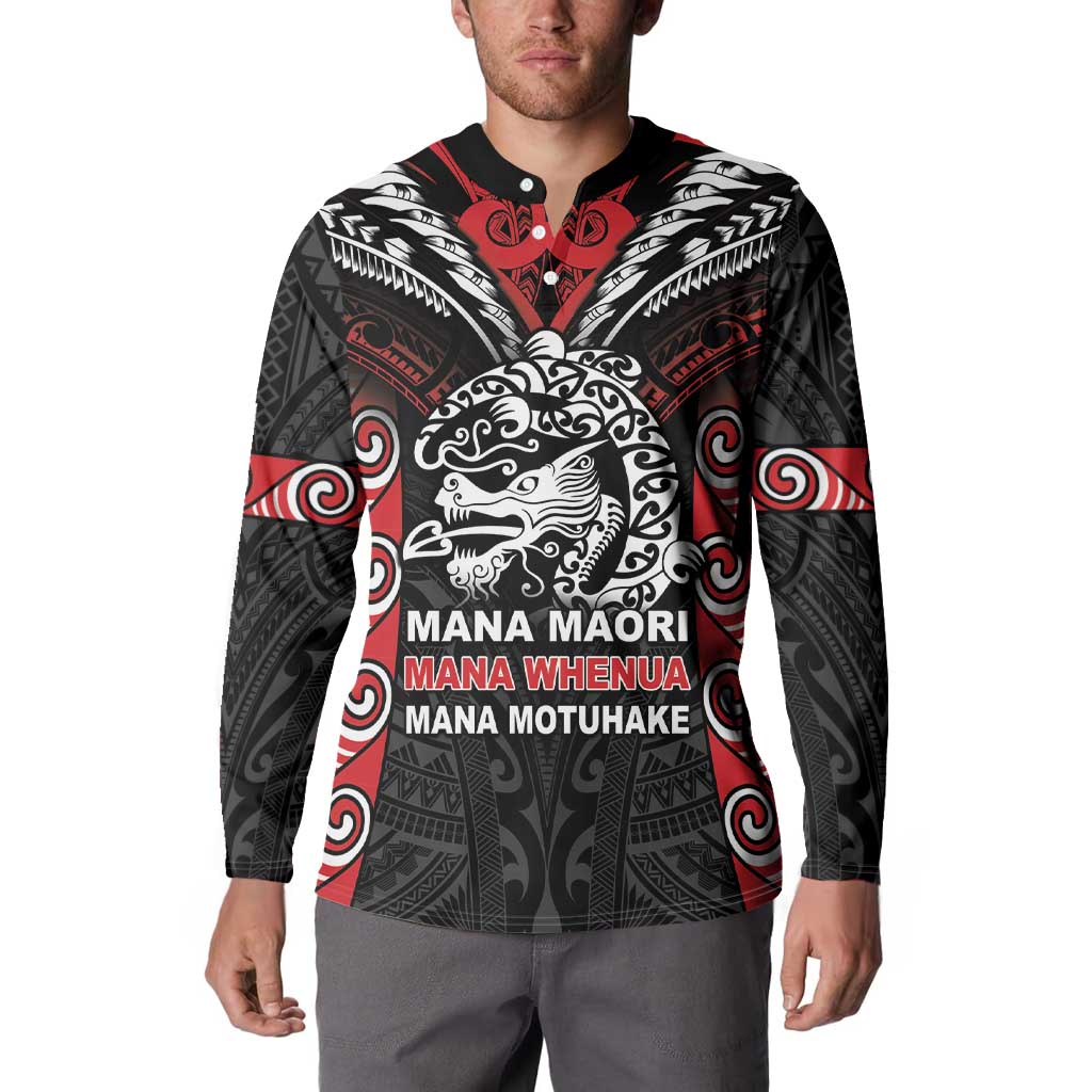 Aotearoa Mana Maori Button Sweatshirt Toitu Te Tiriti LT05 - Polynesian Pride