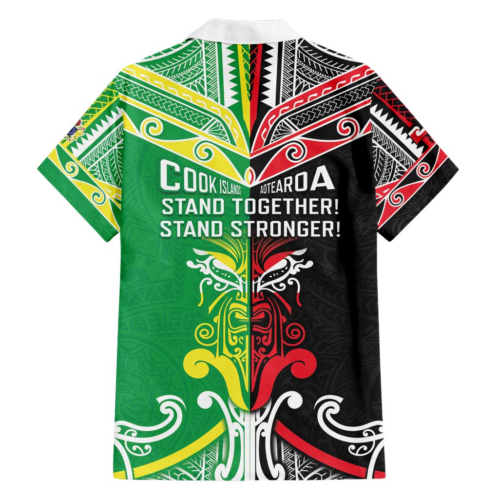 Cook Islands And Aotearoa Family Matching Off Shoulder Maxi Dress and Hawaiian Shirt Together For Te Tiriti O Waitangi LT05 - Polynesian Pride